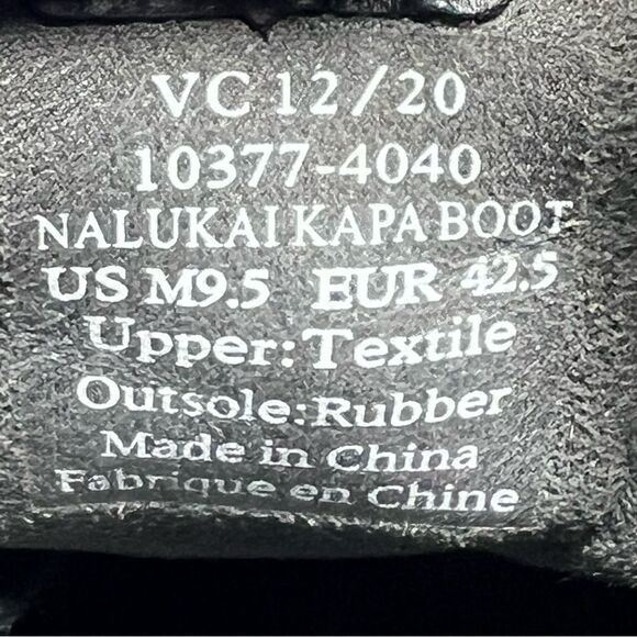 Olukai Mens Nalukai Kapa Black Canvas Lace Up Boot 9.5 - Picture 10 of 11